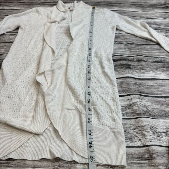 Merona Women's Lightweight Long Sleeve Cardigan White XS Extra Small Long Sleeve - Picture 10 of 12